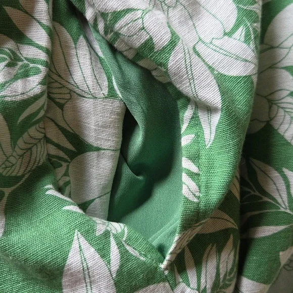 American Eagle Green White Floral Cut Out Maxi Dress‎ - Picture 7 of 9